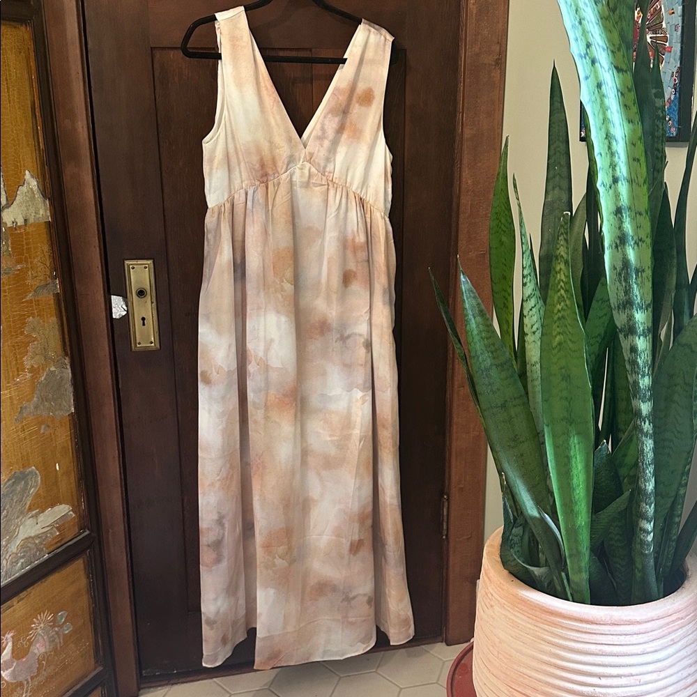 Sleeveless Tie-Dye Maxi Dress